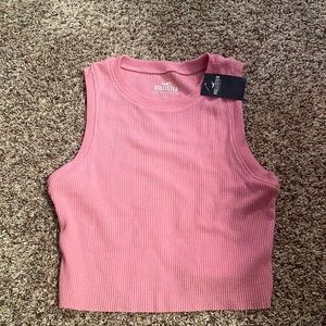 Hollister crop pink tank top, size xxs, new with tags